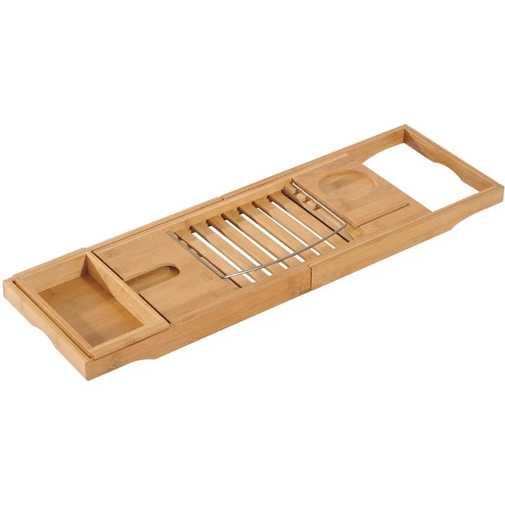 Badewannenablage 75-109cm Wannenauflage Wannenbrücke Bambus