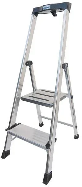 Stufen-Stehleiter Safepro (Alu) mit 2 Stufen und Sicherheitsbügel