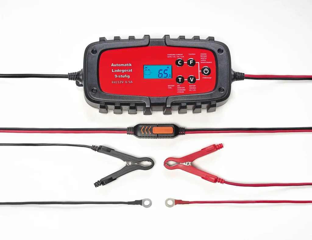 Batterieladegerät für Auto & Motorrad 6,5A, 6/12 Volt