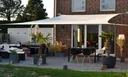 Vierecksonnensegel HDPE creme weiß 400 x 500 cm Wind-u. Wasserdurchlässig