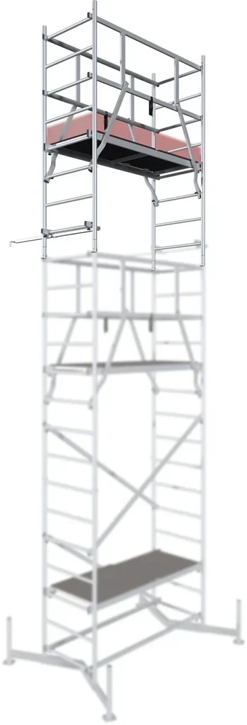 MONTO ClimTec Aluminium-ArbeitsGerüst, 2. Aufstockung, Arbeitshöhe ca. 7,00 m