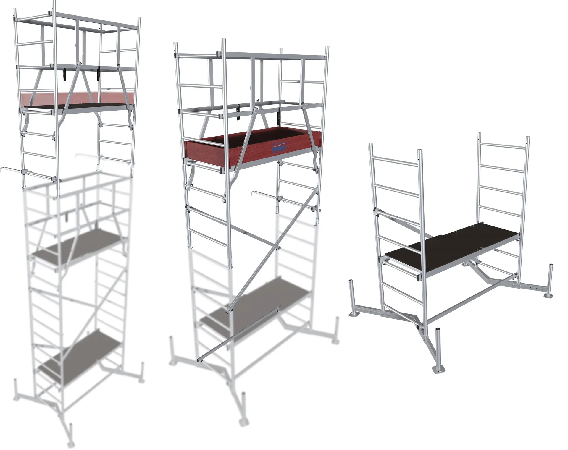 MONTO ClimTec Alu-Arbeitsgerüst, 2. Aufstockung, Arbeitshöhe ca. 7 m