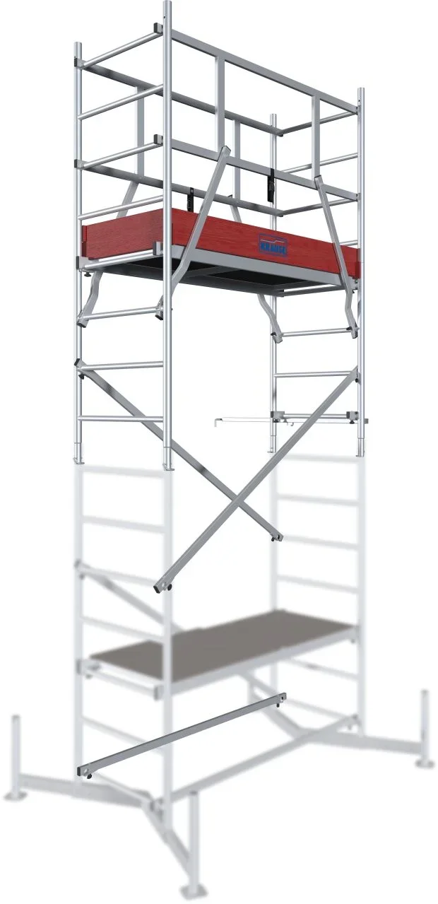 MONTO ClimTec Aluminium-ArbeitsGerüst, 1. Aufstockung, Arbeitshöhe ca. 5,00 m