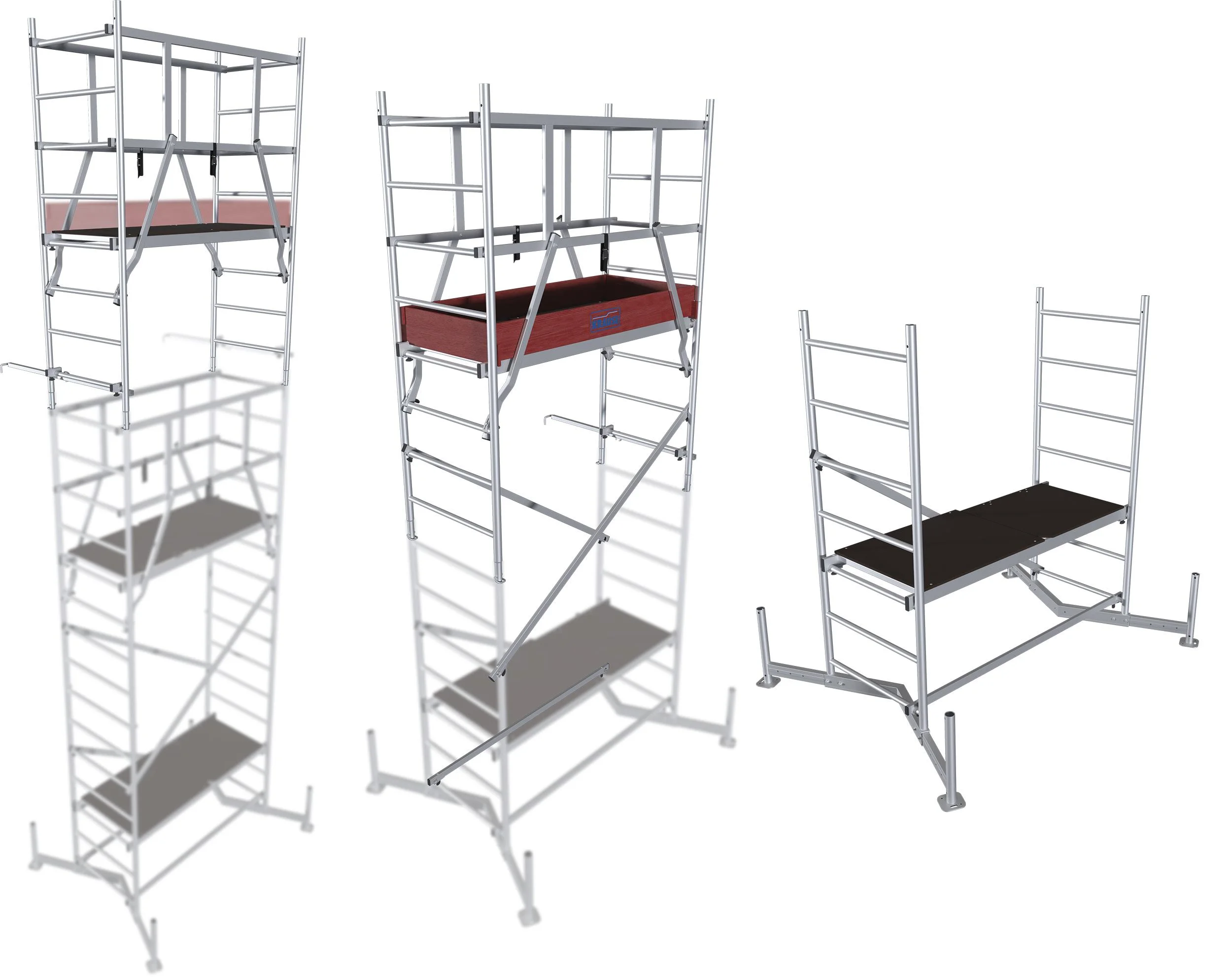 MONTO ClimTec Alu-Arbeitsgerüst, Grundgerüst, Arbeitshöhe ca. 3 m