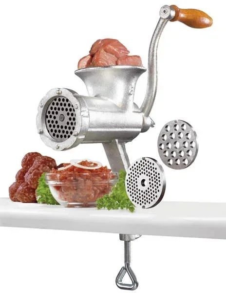 Fleischwolf, 4-teilig, Größe 8 und mit Keksausstecher (ohne Wurstfülltrichter)