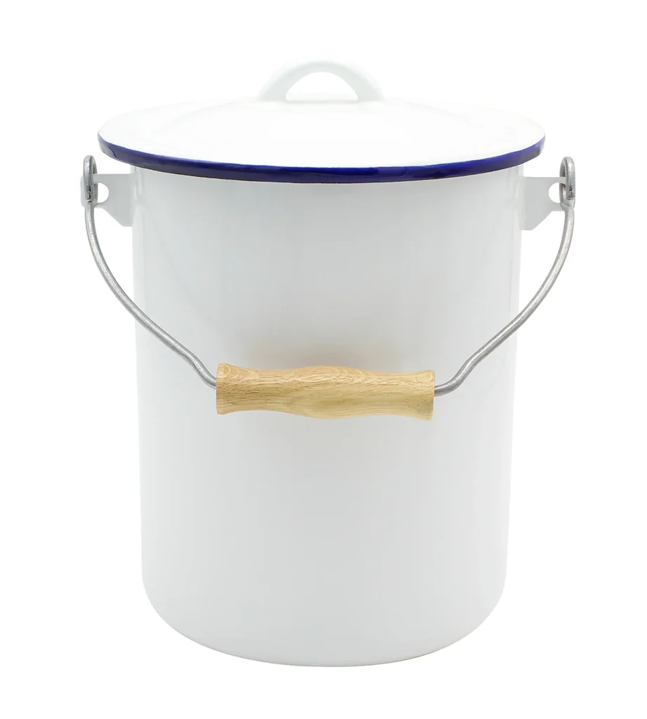 Mülleimer weiß mit Deckel 3 L