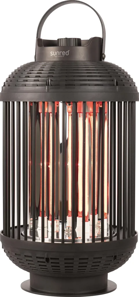 Tischheizstrahler Indox Dark Table Black 1200 Watt