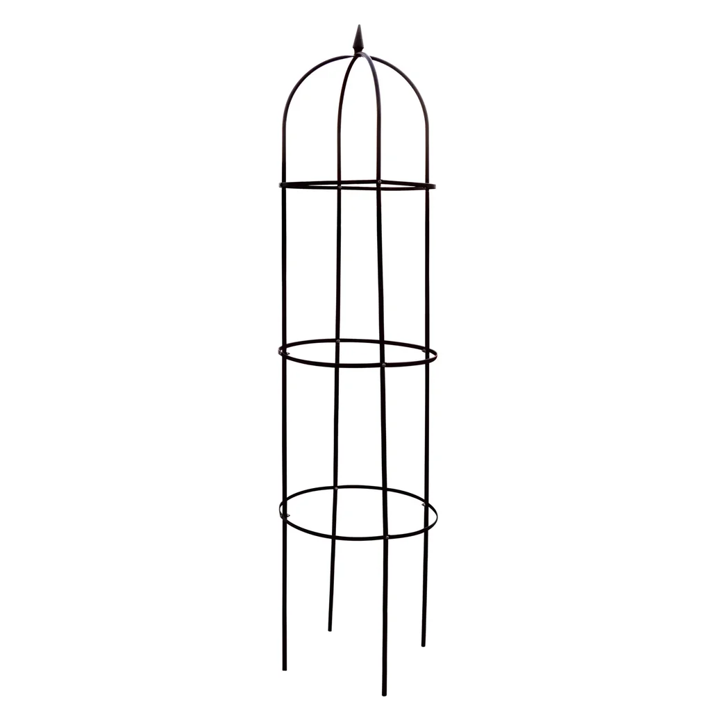 Rankhilfe, Obelisk, aus Stahl, beschichtet, Grün, 192 x 40cm