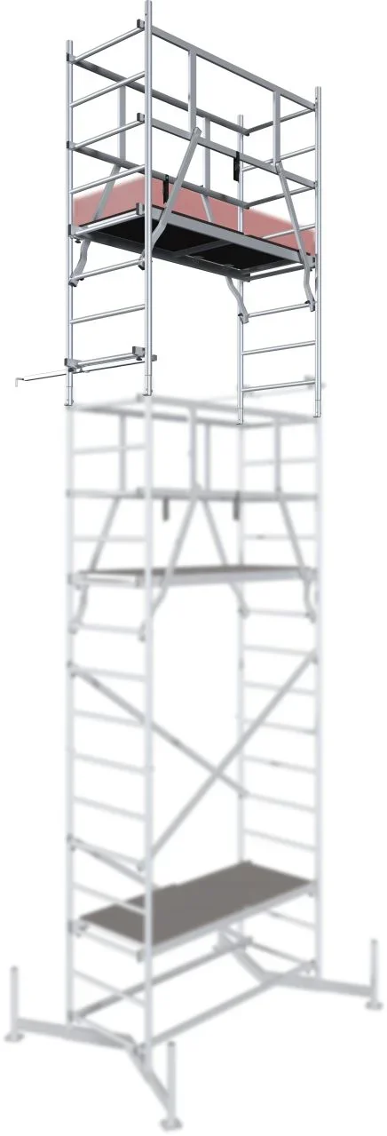 MONTO ClimTec Aluminium KOMPLETTGERÜST AH 7 m inkl. 125mm Fahrrollen