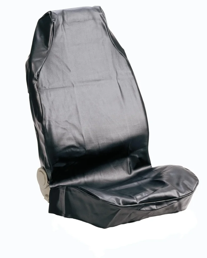 Sitzschoner Kunstleder, schwarz