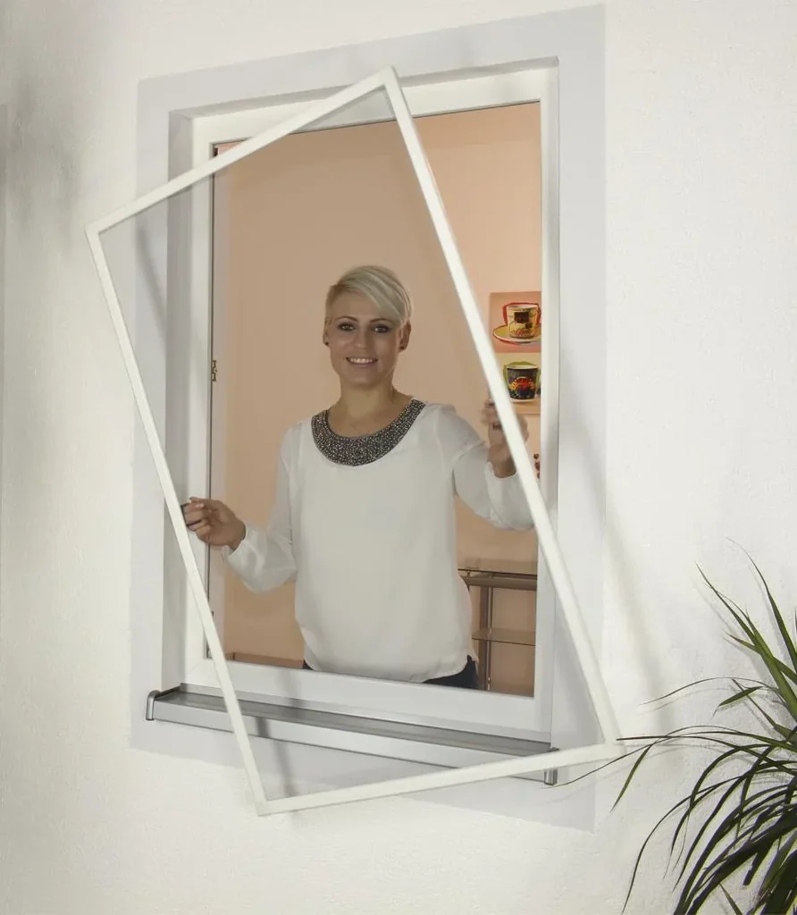 Insektenschutz - Fenster, Farbe weiß, 100 x 100 cm