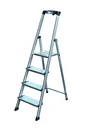 Stufen-Stehleiter Sepuro, Alu 5 Stufen mit Sicherheitsbügel