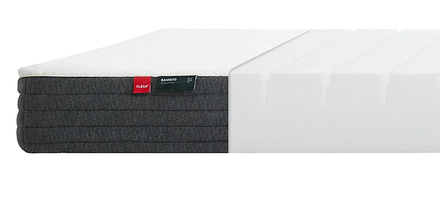 Flexa Schaumstoffmatratze - Sleep, mit Bambusbezug, Größe: 90 x 200 cm