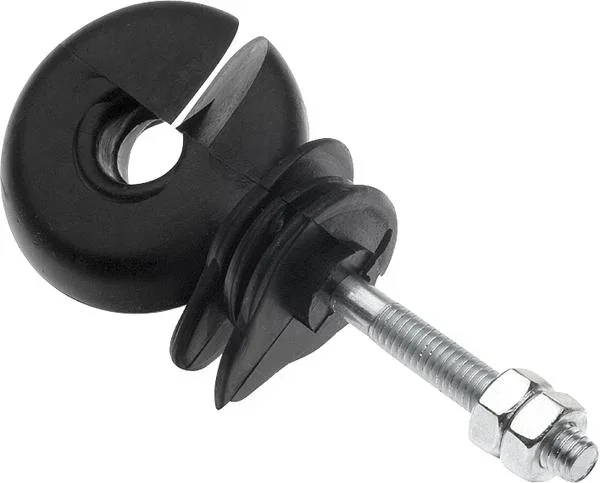 Ringisolatoren, metrisch, M6 x 30 mm für Metallpfähle, 25 Stück