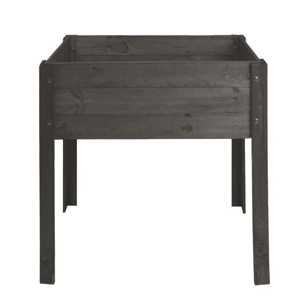 Hochbeet aus Holz , Anthrazit, 80 x 40 x 78 cm