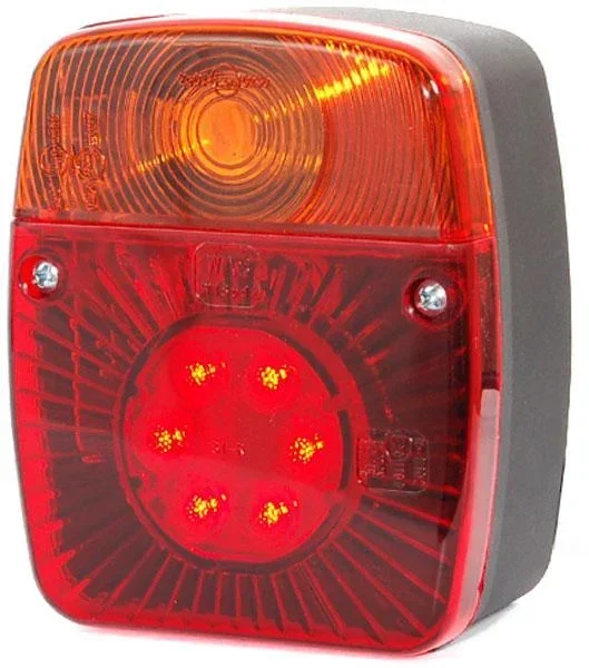 Schlussleuchte mit LED Glühlampe für Anhänger und Zugfahrzeuge, l/r