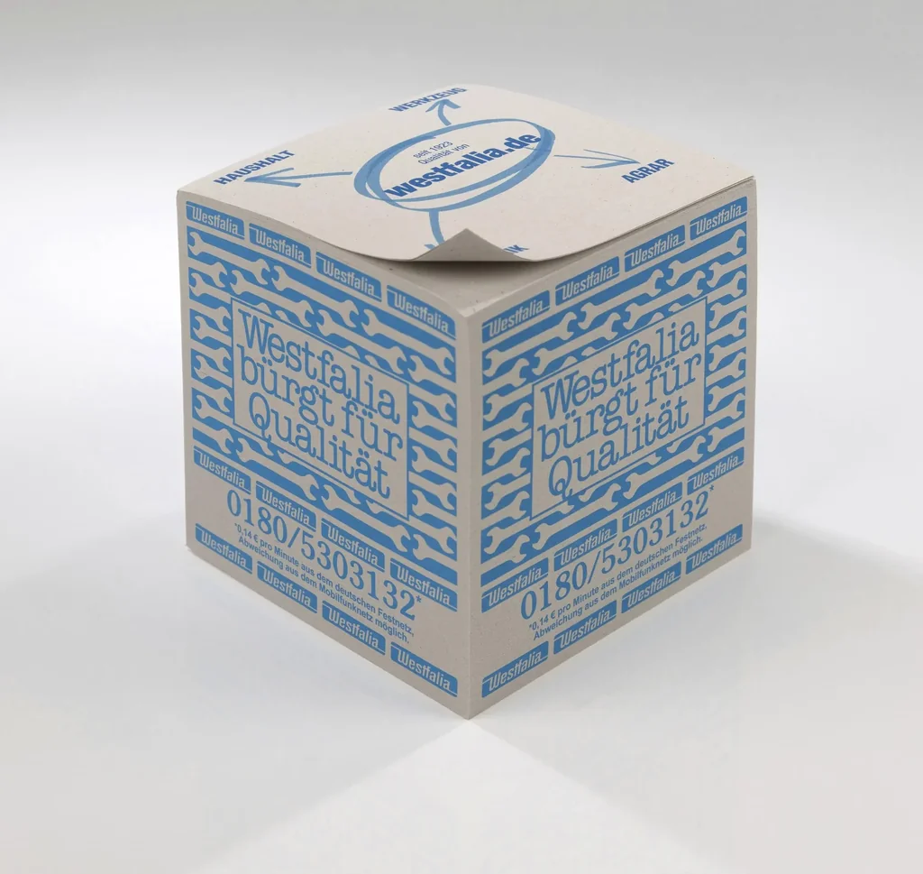 Notizquader mit Aufdruck Westfalia
