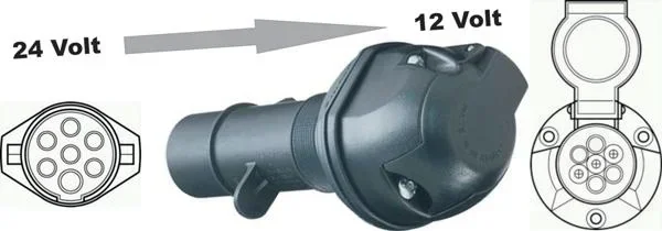 Spannungsreduzierer 24 Volt - 12 Volt 7N-7