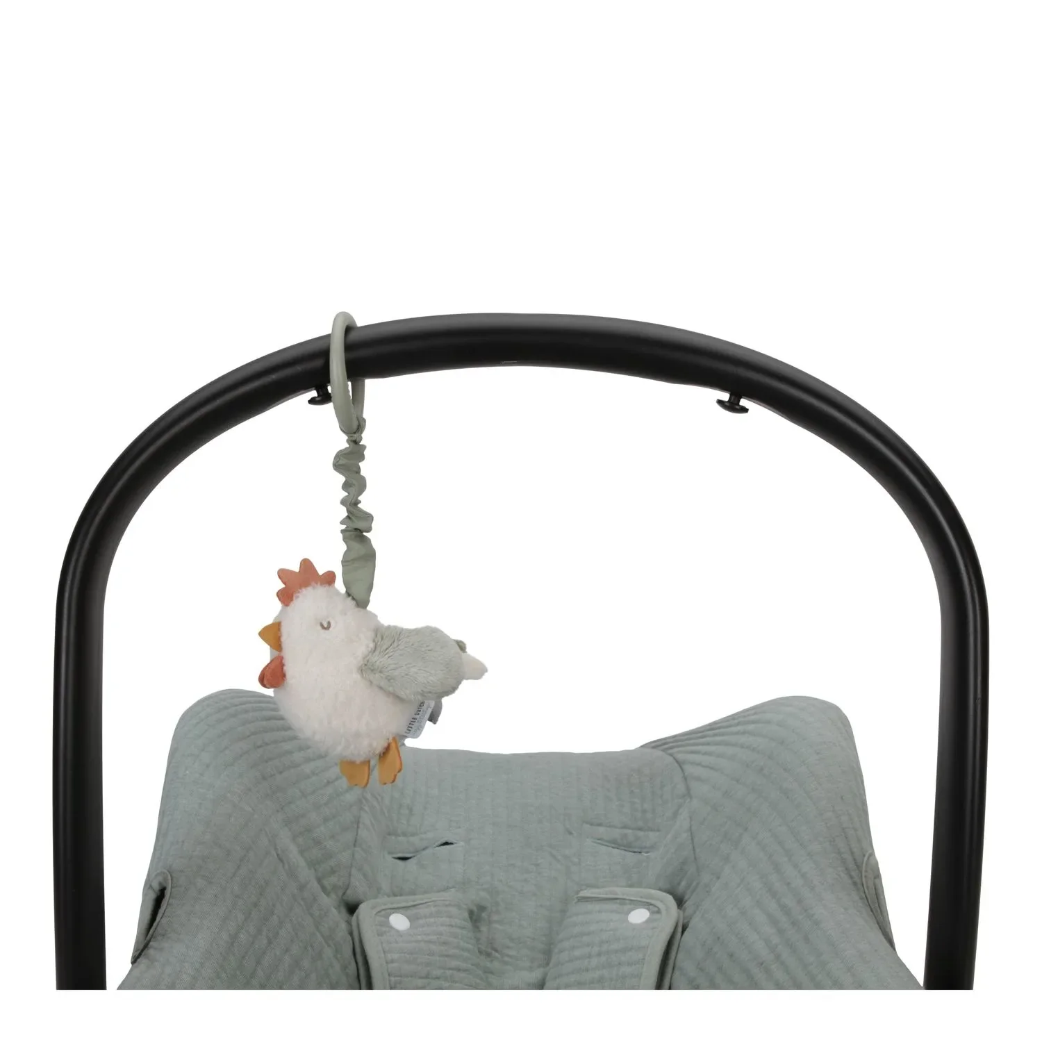 Little Dutch Zittertier Huhn, Aufziehtier Huhn Little Farm - Spielzeug für Kinderwagen & Autositz, ab 0 Monaten