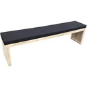 Gartenbankgerüst Holz 180 cm inkl. Wasser- und schmutzabweisendem Kissen schwarz