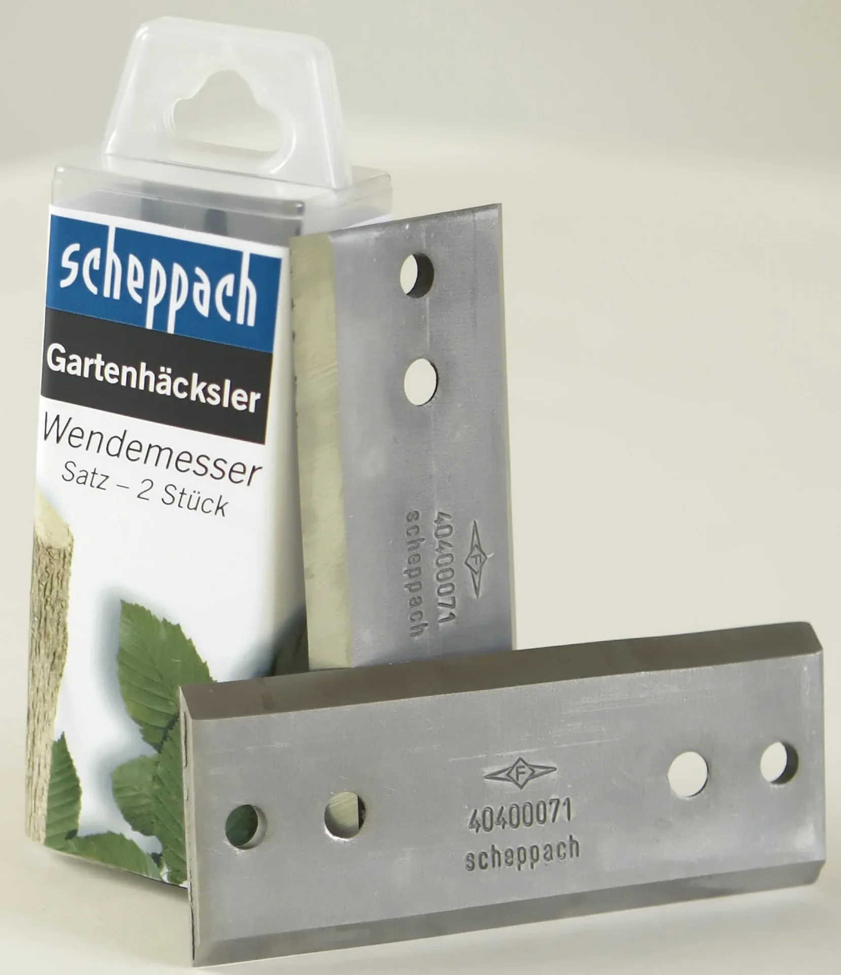 Wendemessersatz für Gartenhäcksler Biostar 2000, 2 Stk.