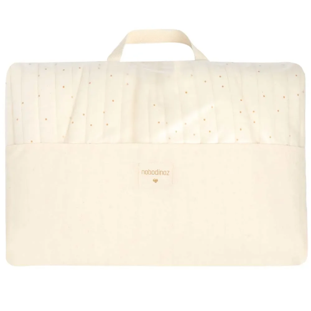 Babywippe Bezug, Ersatzbezug - Nobodinoz, honig Punkte
