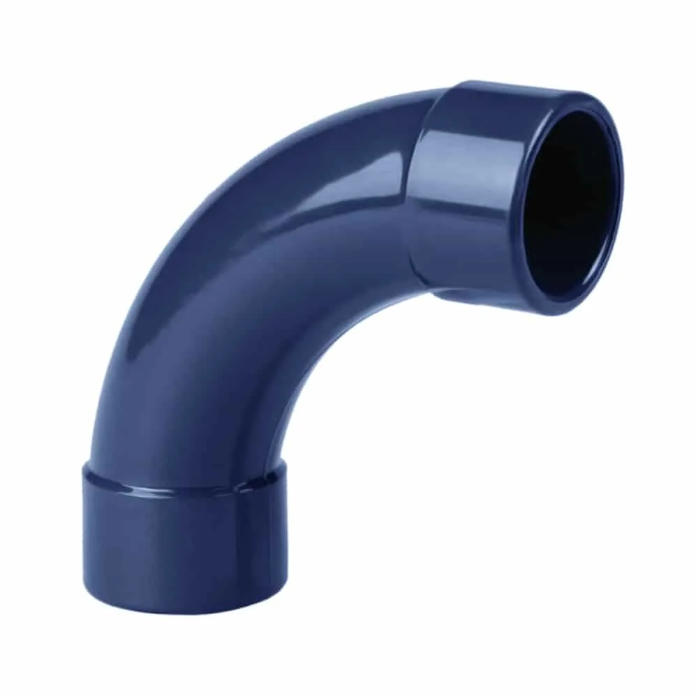 PVC Armaturen, PVC Bogen 50mm 90 Grad, PN16, Rohrverbinder