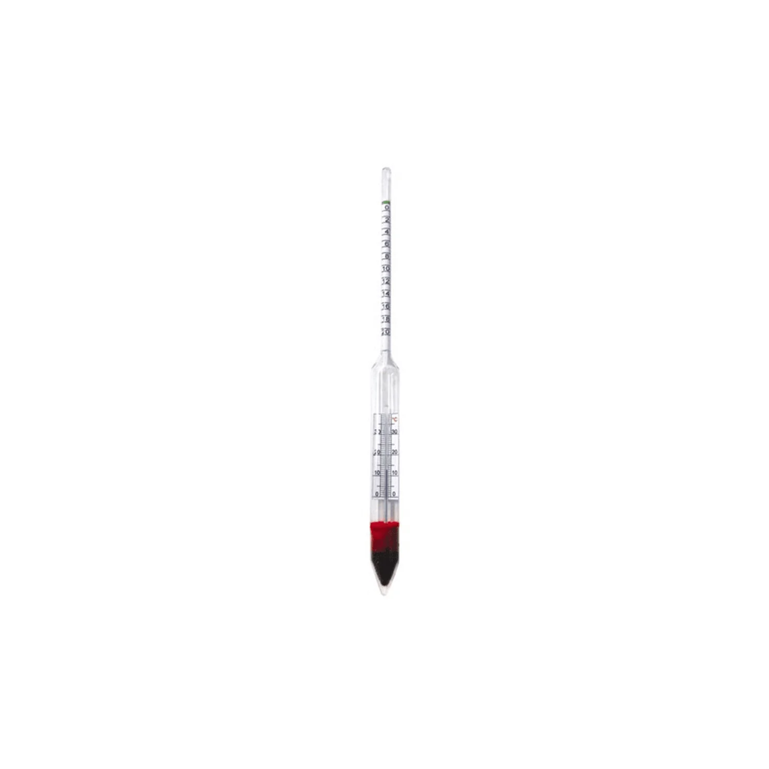 Aräometer, Dichtemesser, Bierwürzespindel - BREWFERM, 0-10 plato + Thermometer