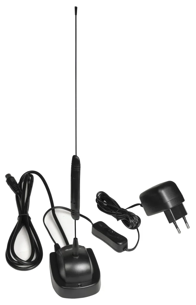 Aktive DVB-T Stabantenne mit Verstärker und Netzteil