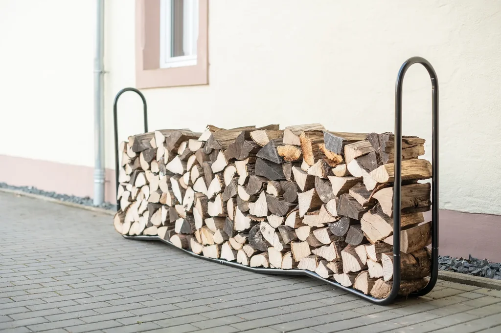 Kaminholzregal 244 cm, Traglast 544 kg