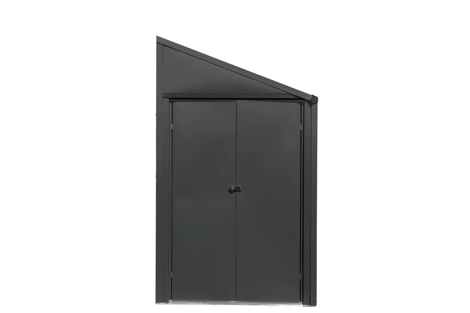 Spacemaker Gerätehaus Anlehnhaus 47 203×124×208 cm Grau – Pultdach & Doppeltür, verzinkter Stahl