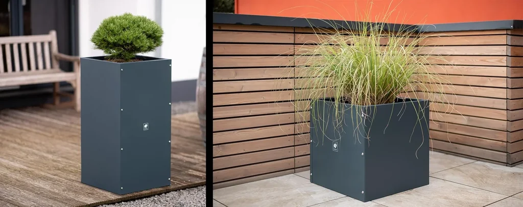 Metall Hochbeet Pflanzkasten 50x50x50 cm Anthrazit