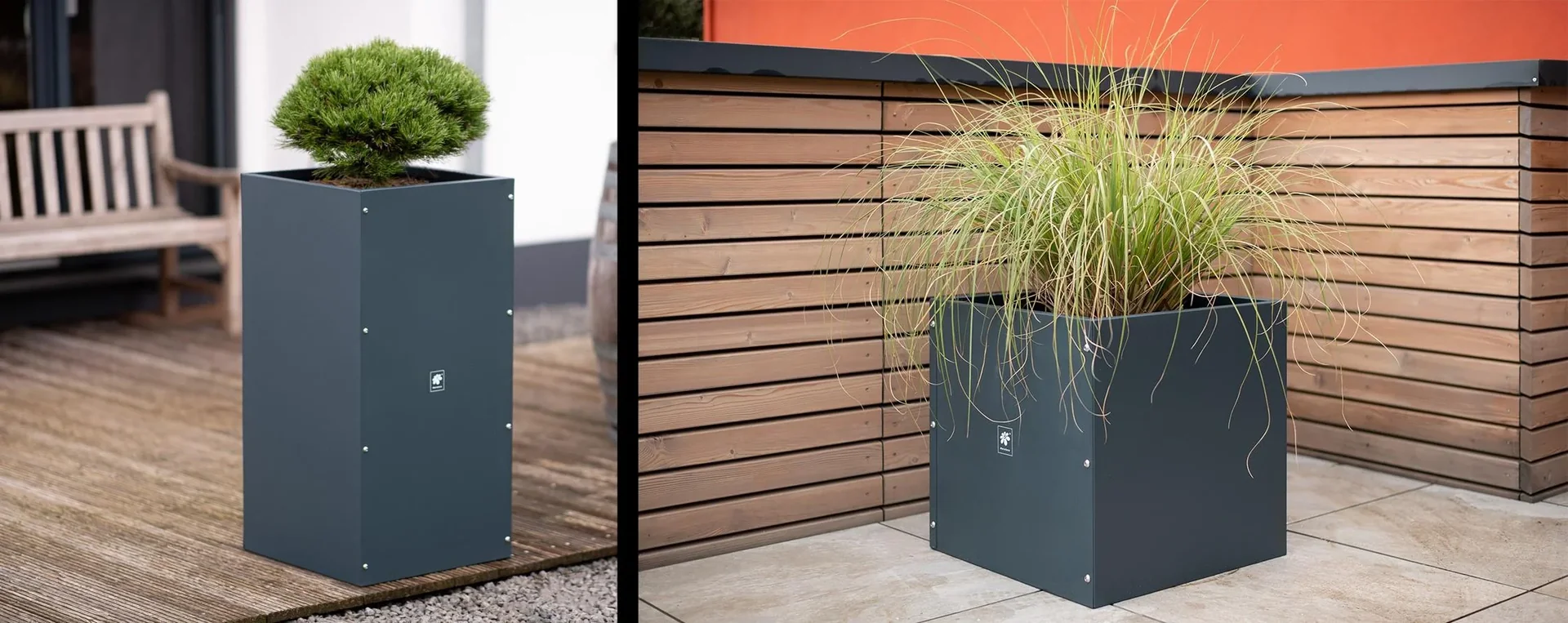 Metall Hochbeet Pflanzkasten 50x50x50 cm Anthrazit