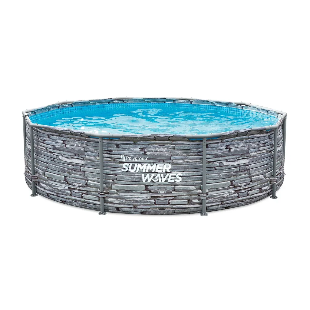 Pool Active Frame, Durchmesser 305 x 76 cm, Stein Grau