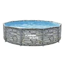 Pool „Summer Waves Pool“, Steingrau, Ø 305 x 76 cm