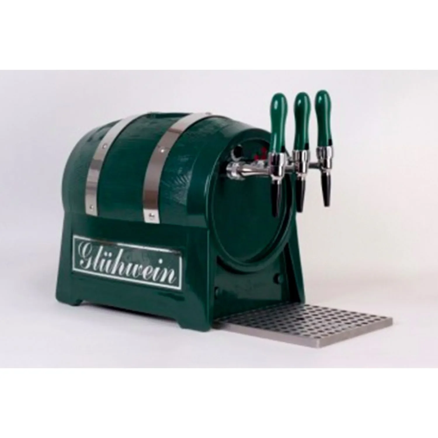 Glühweinzapfanlage, Getränke-Durchlauferhitzer 9kW, Fassform, mit elektrischer Pumpe, 3-leitig