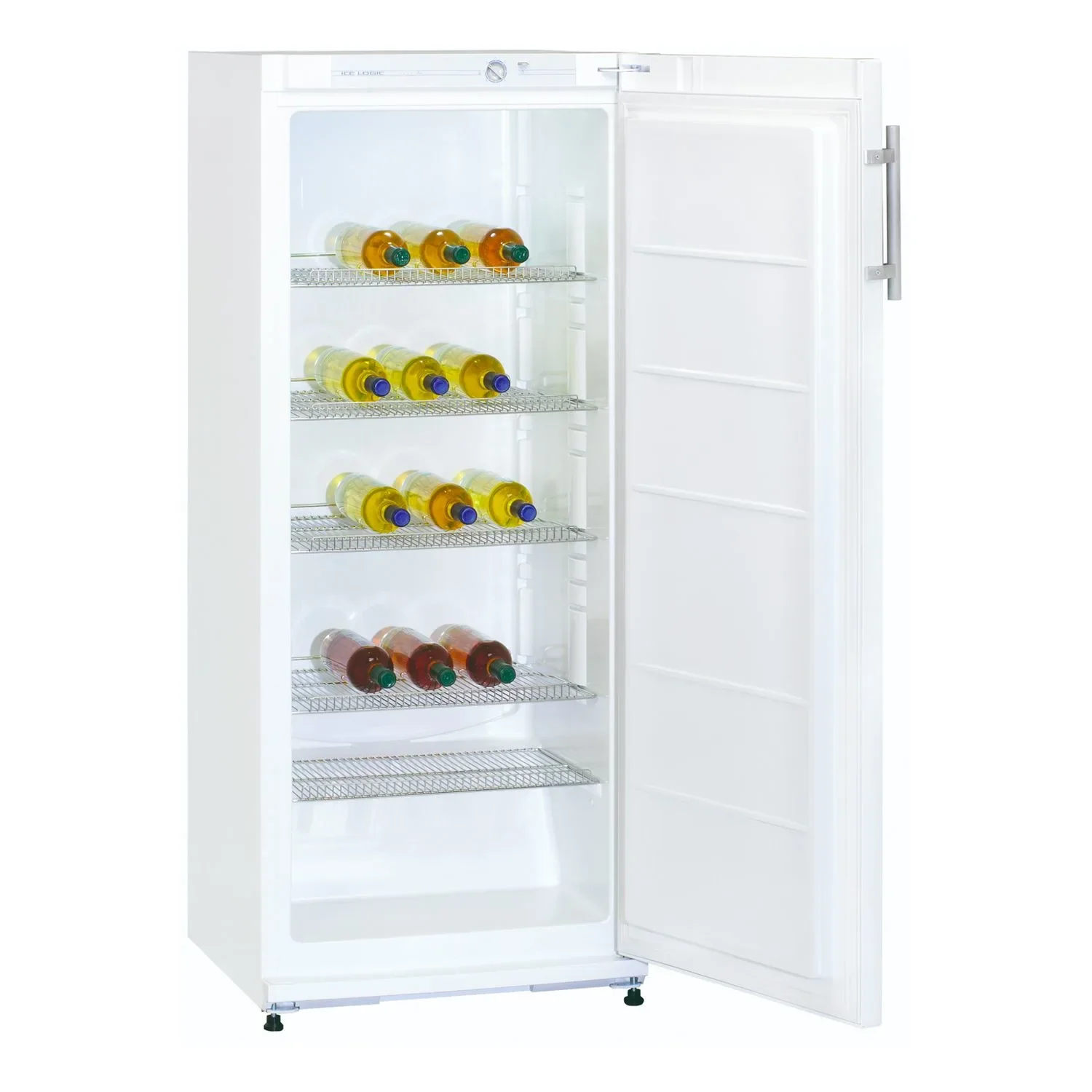 Getränkekühlschrank, Flaschenkühlschrank - GKS29-V-H-280F (weiß) mit LED-Innenbeleuchtung