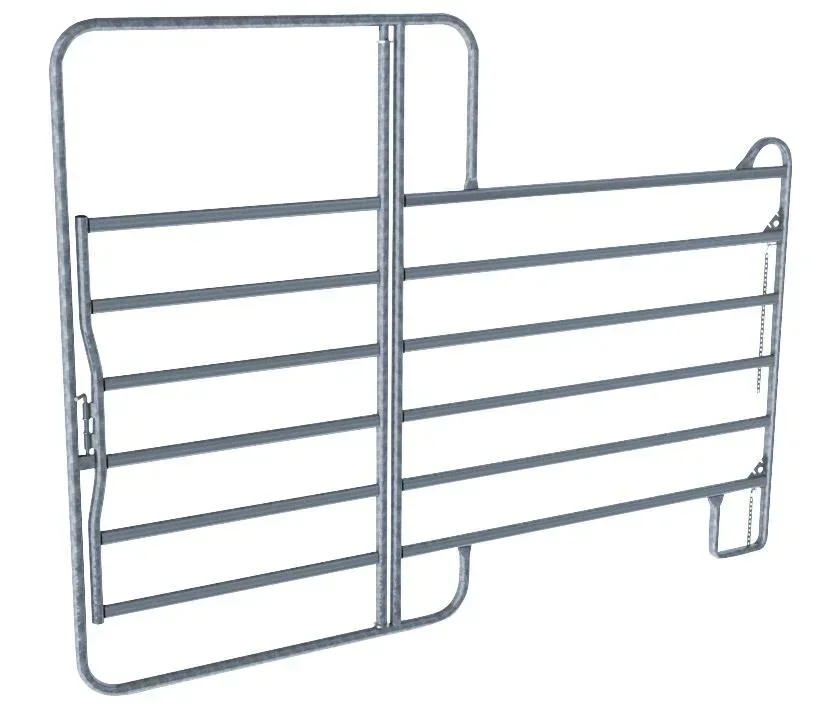 Weidepanel - Zaunelement mit Tor, 3,0 m Länge, Gesamthöhe 2,2 m