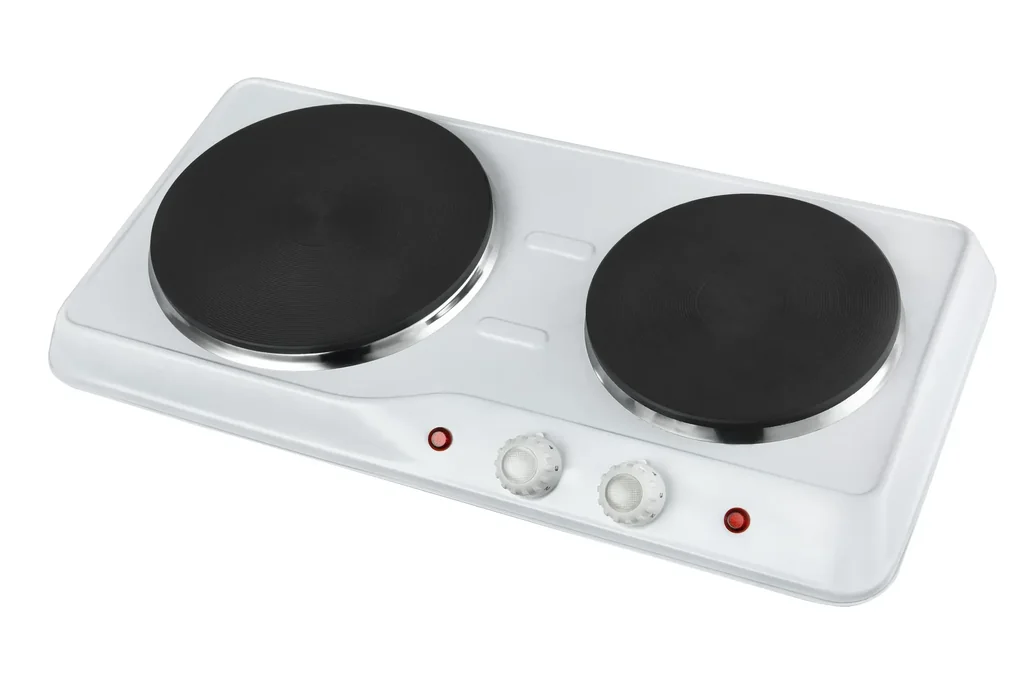 Doppelkochplatte, 15,5/18,5cm, 1000/1500W Elektro-Kochplatte, TKG DKP 1002 W