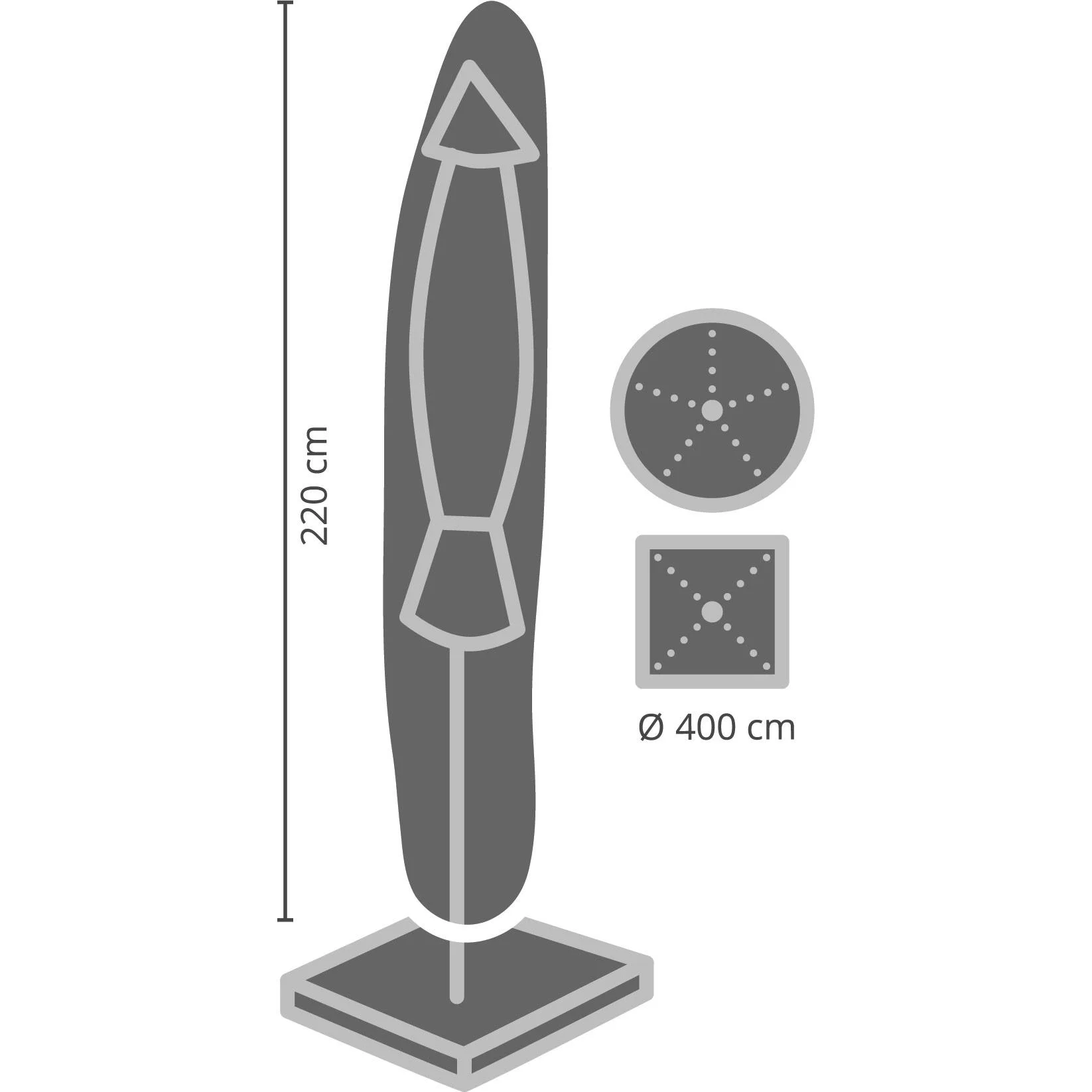 schutzhülle für schirm - max. 4 m