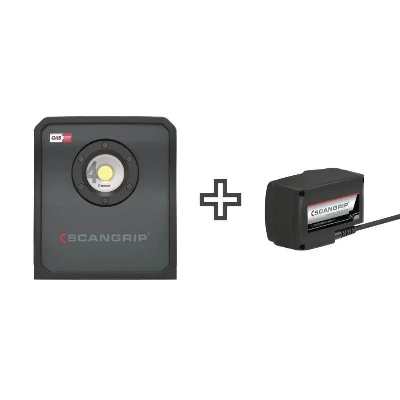 Handflutlichtstrahler NOVA 4 CAS + Diffuser + Scangrip CAS Netzgerät