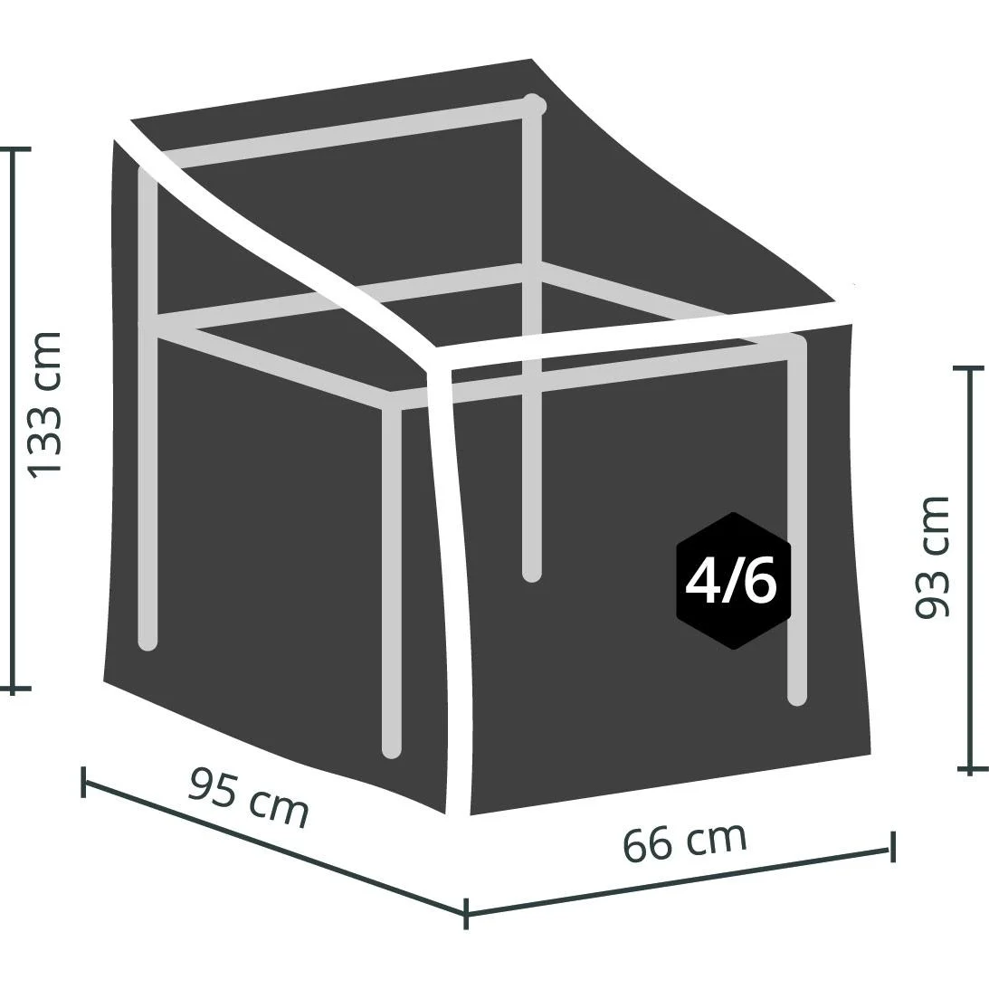 schutzhülle für stapelsessel - 95 cm