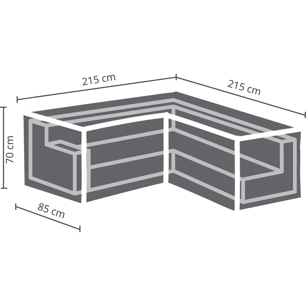 schutzhülle für l-förmiges lounge-set - 215 cm