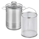 Universaltopf / Spargeltopf Brillant 4 Liter mit herausnehmbarem Dünstkorb, aus Edelstahl