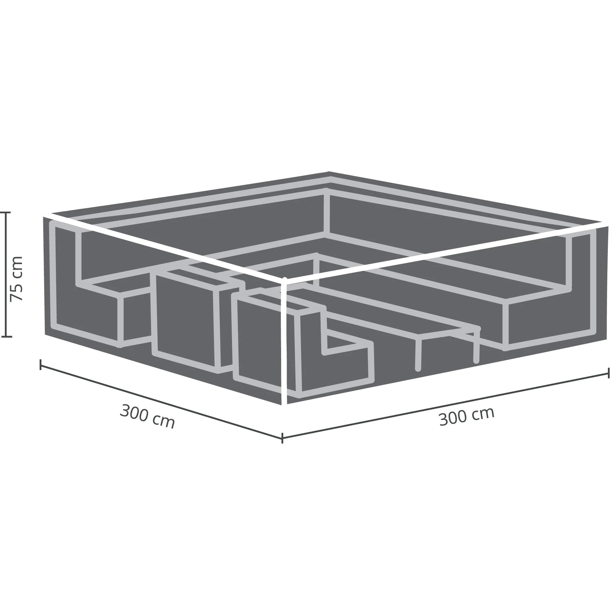 schutzhülle für lounge-set - 300 cm