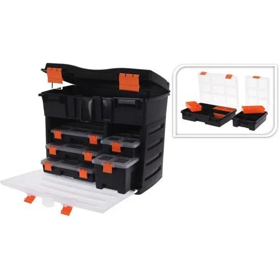 Werkzeugkoffer Hobby XL mit 5 Sortimentskästen 50 x 42 x 30 cm