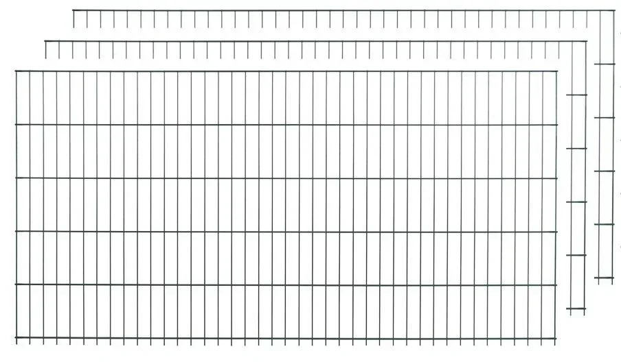 Doppelstabmattenset grün  15 Stück  a 83cm x 200cm