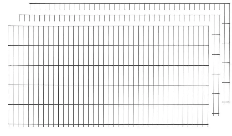 Doppelstabmattenset anthrazit 15 Stück  a 83cm x 200cm