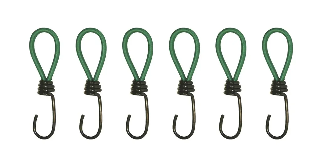 Gummispanner für Ladenetze, Planen u. zur Gepäcksicherung, 6 Stück