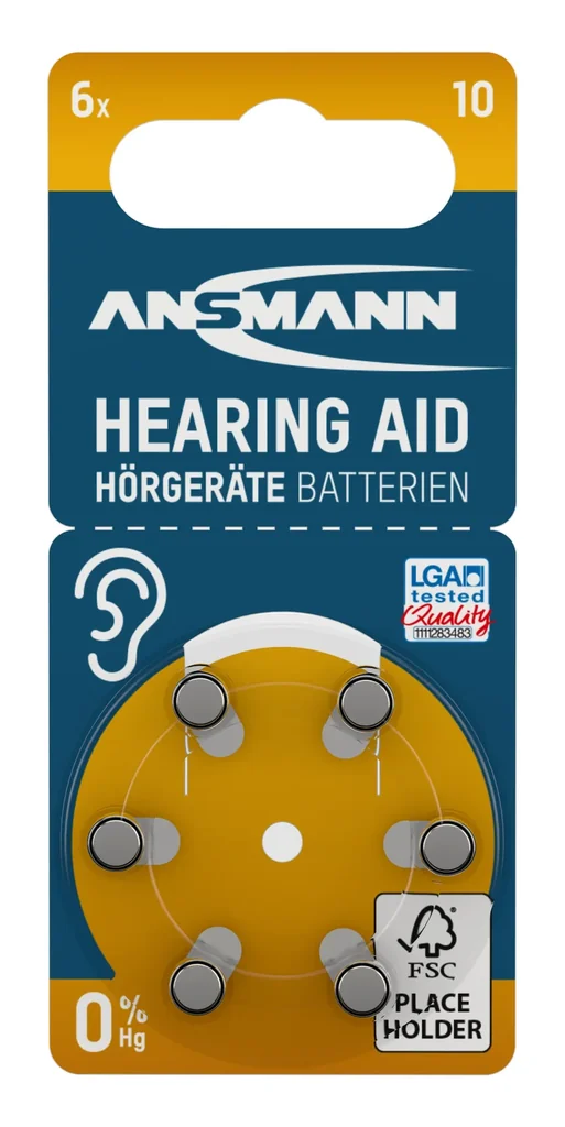 Hörgerätebatterien Typ 10 / PR70
